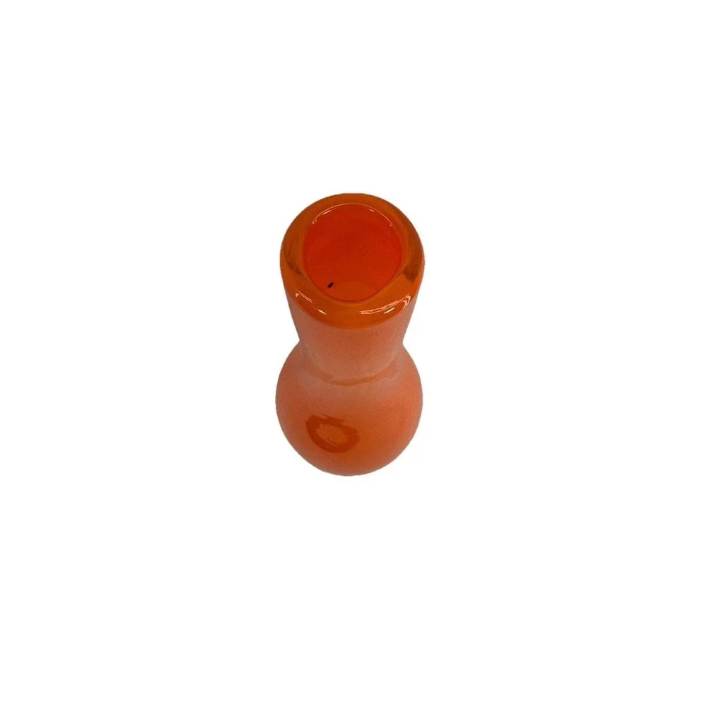 De Vera 1994 Tangerine Studio Art Glass Vase Hand‎ Blown Signed 13.5